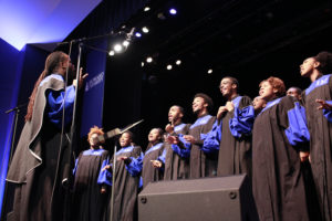 The Howard University Gospel choir performed before the 2016 AT&T Nation's Classic "Game Before The Game" #TheRealHUDebate at Cramton Auditorium, Friday, Sept. 16. (Photo Credit: Paul Holston, Editor-in-Chief/The Hilltop)