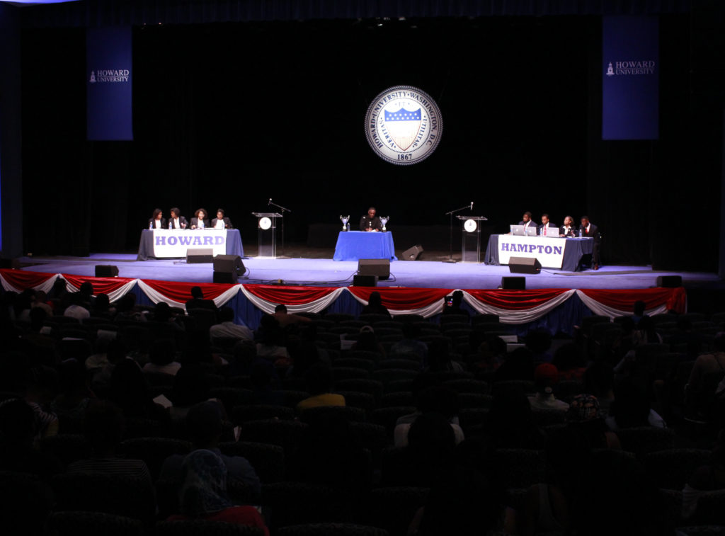 The 2016 AT&T Nation's Classic "Game Before The Game" #TheRealHUDebate was held at Cramton Auditorium, Friday, Sept. 16. (Photo Credit: Paul Holston, Editor-in-Chief/The Hilltop)